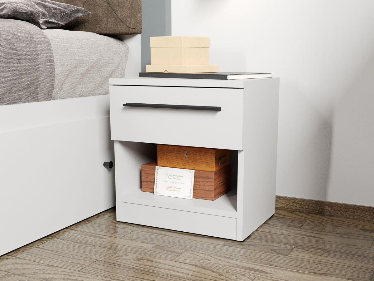 Set dormitor complet Alb cu Oglinda - Karin - C7 - mobidea