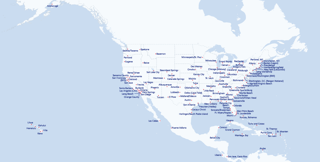 South West Airlines Flight Map With Cities How To Get Here The RouteMap 