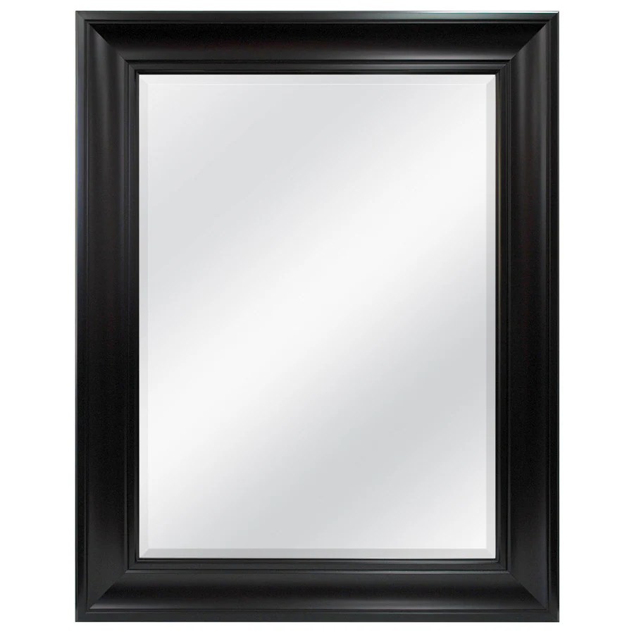 Style Selections Espresso Rectangle Framed Wall Mirror at 