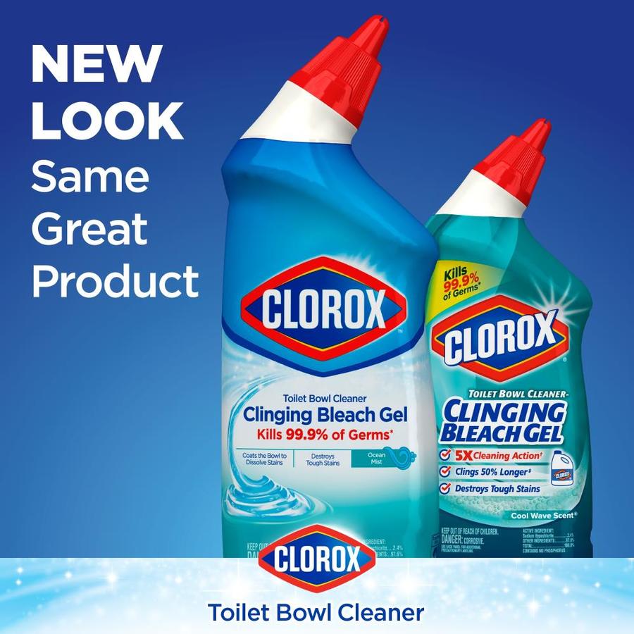 Order online clorox toilet bowl cleaner, clinging bleach gel, cool wave scent on www.fricksmarketonline.com. Clorox Clorox Toilet Bowl Cleaner with Bleach, Cool Wave