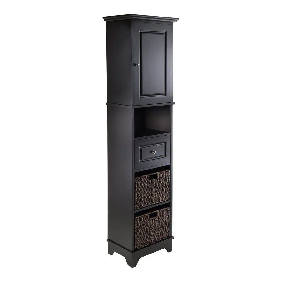 The linen closet also features 4 adjustable shelves that are . Shop Winsome Wood Wyatt 18.11-in W x 12.99-in D x 70.87-in
