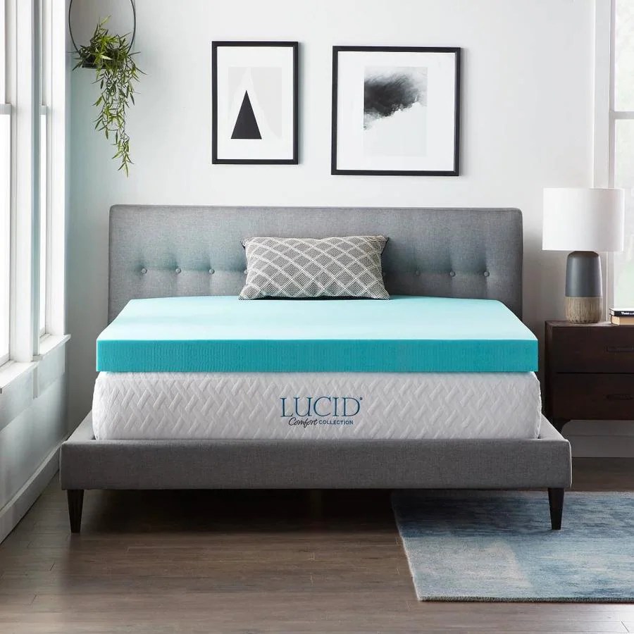 Shop the california king size casper mattress, designed with just the right bounce and sink for outrageously comfortable sleep. lucid comfort collection gel 4 in d memory foam california king mattress topper in the mattress covers toppers department at lowes com