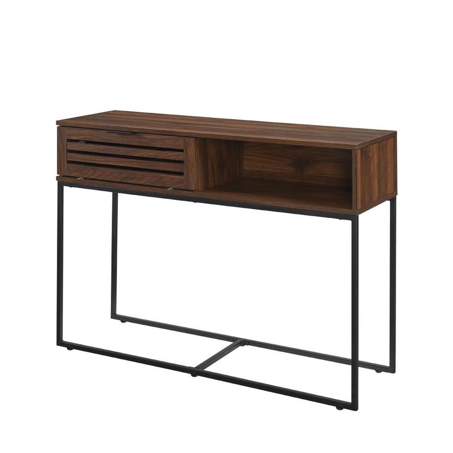 Walker Edison Dark Walnut Modern Console Table In The Console Tables Department At Lowes Com