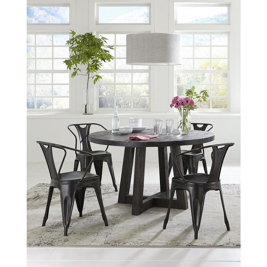Modus Furniture Crossroads Tables Antique Coffee Wood Round Dining Table With Antique Coffee Wood Base In The Dining Tables Department At Lowes Com