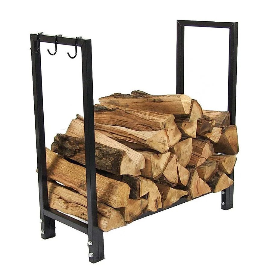 Kingdely Heavy Duty 2 Layer Firewood Rack Fireplace Log Holder With 4 Firepit Tools Outdoor Backyard 17 6 In X 13 In X 29 In Tcht Zyk0045eb The Home Depot