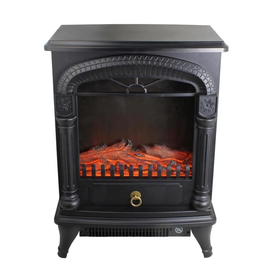 Walker Edison 58 In W Black Led Electric Fireplace In The Electric Fireplaces Department At Lowes Com