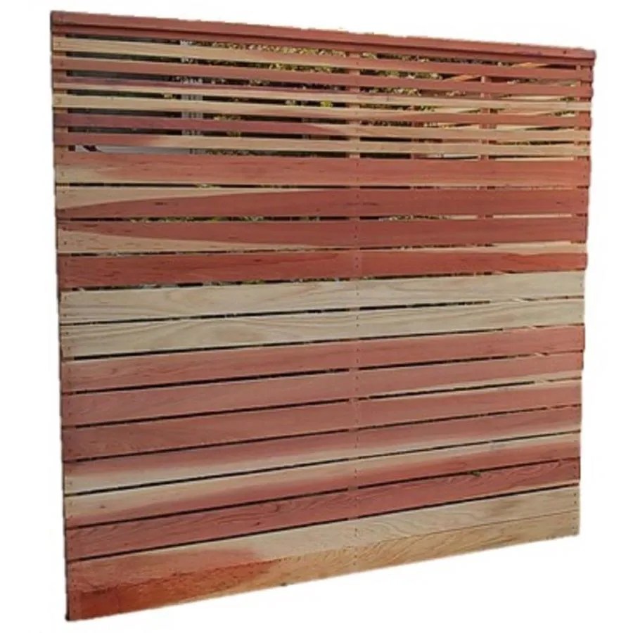 6 Ft H X 6 Ft W Redwood Fence Panel In The Wood Fence Panels Department At Lowes Com
