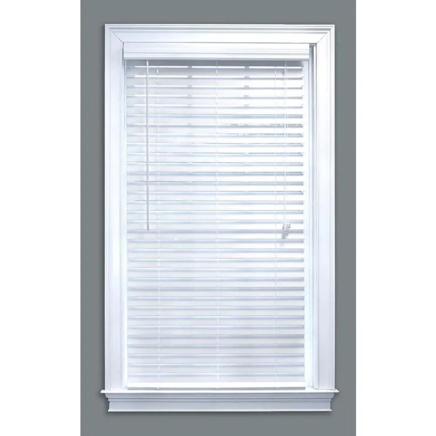Blinds can either sit within the window casing, which gives the window a clean, streamlined look, or they can rest outside the window casing, concealing the wind. Shop Style Selections 2-in White Faux Wood Blinds (Common