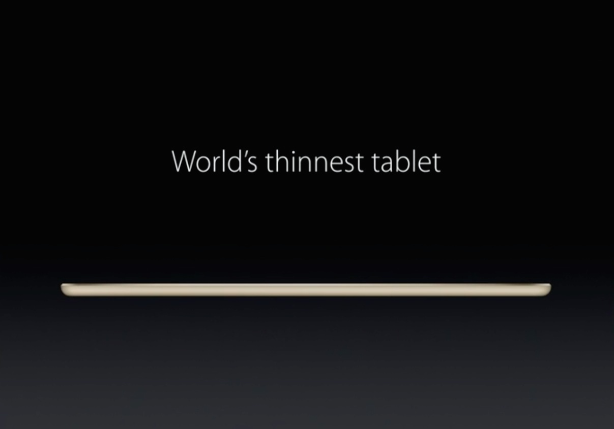 速報：iPad Air2が発表ー指紋認証に対応し、世界最薄のタブレットに