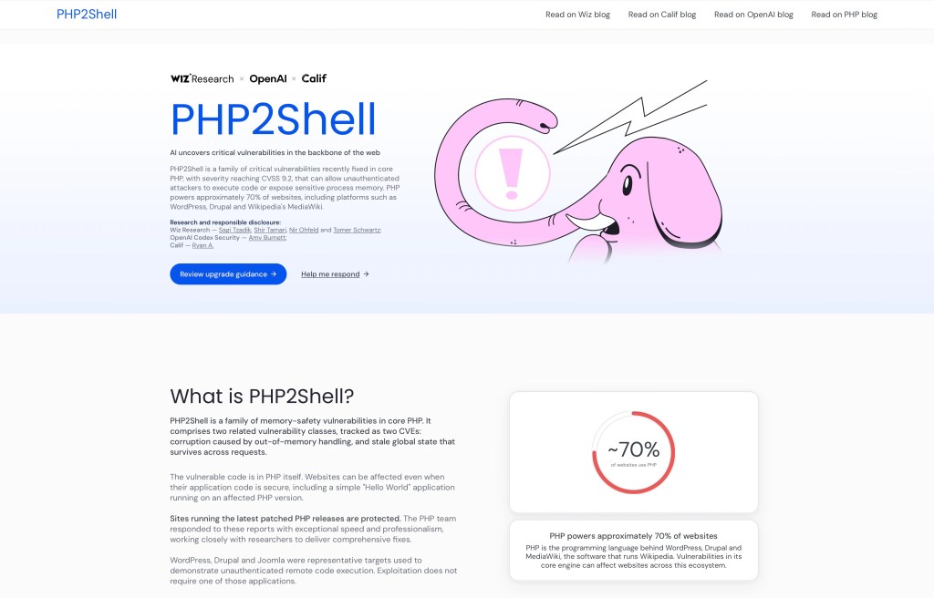 PHPに10年以上潜んでいた重大な脆弱性。GPT-5.6 SolやGeminiが発見に貢献、OpenAIは発見急増を予測