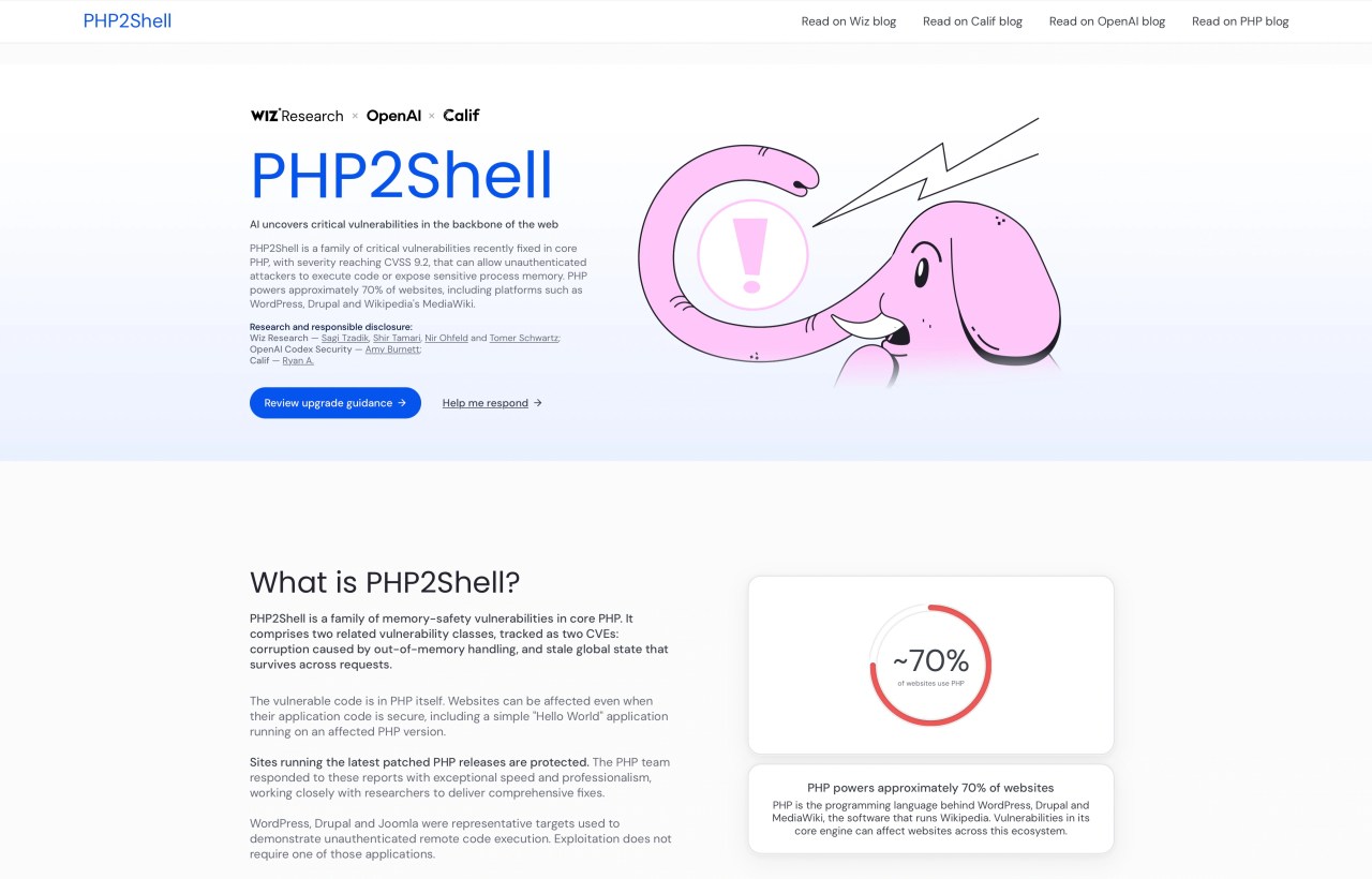 PHPに10年以上潜んでいた重大な脆弱性。GPT-5.6 SolやGeminiが発見に貢献、OpenAIは発見急増を予測