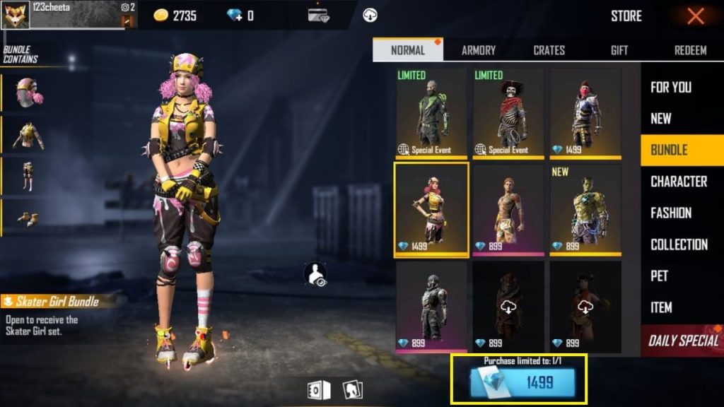Pelajari cara menggunakan voucher game free fire dan paket internet telkomsel . How To Get Bundles Costumes In Free Fire Guide On Buying Bundles Mobile Mode Gaming
