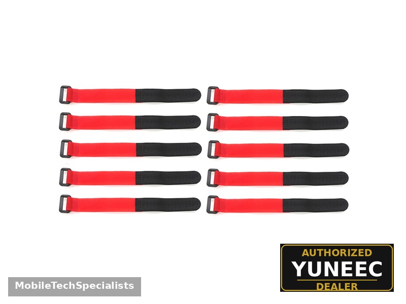 Red Hook & Loop Strap 8in x 1in, 10-Pack