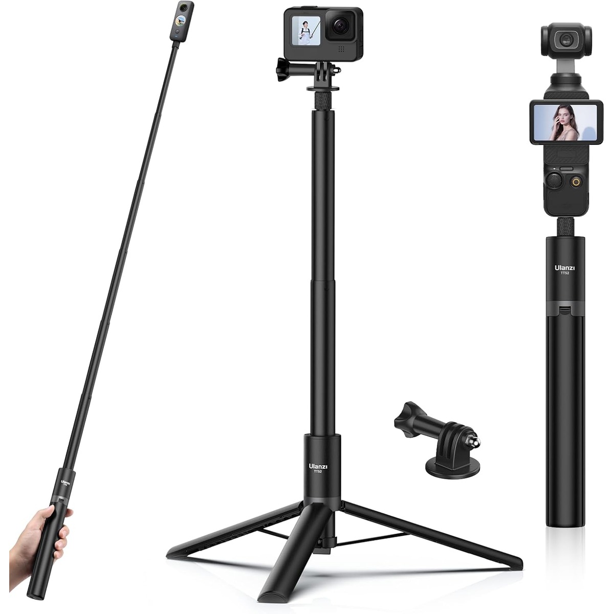 ULANZI TT52 invisible selfie stick tripod for action cameras