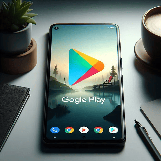 Google Play Store Logo on Mobile