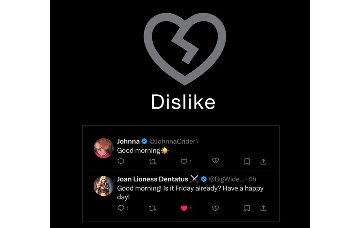 X Dislike Button