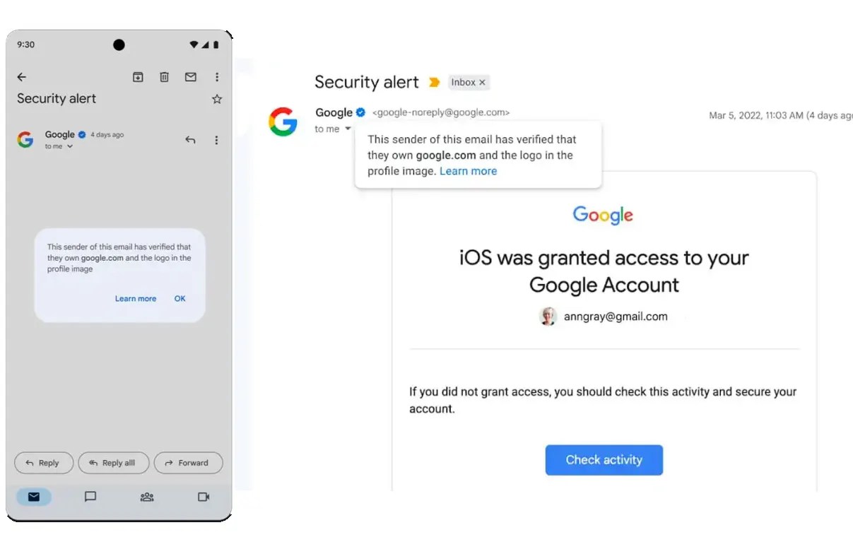 Gmail Google Blue Verification