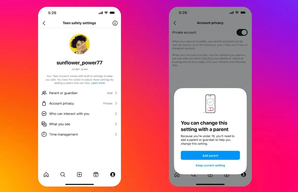 Instagram Teen Protection Feature