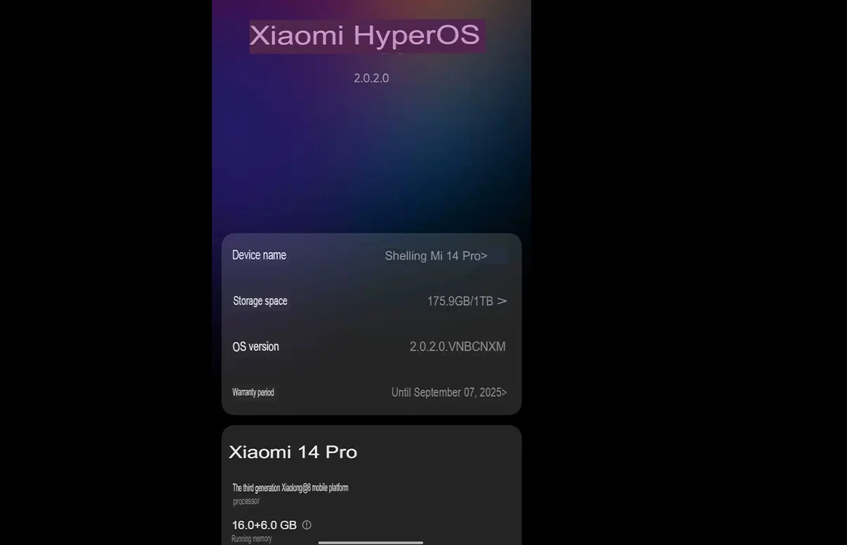 HyperOS 2 update