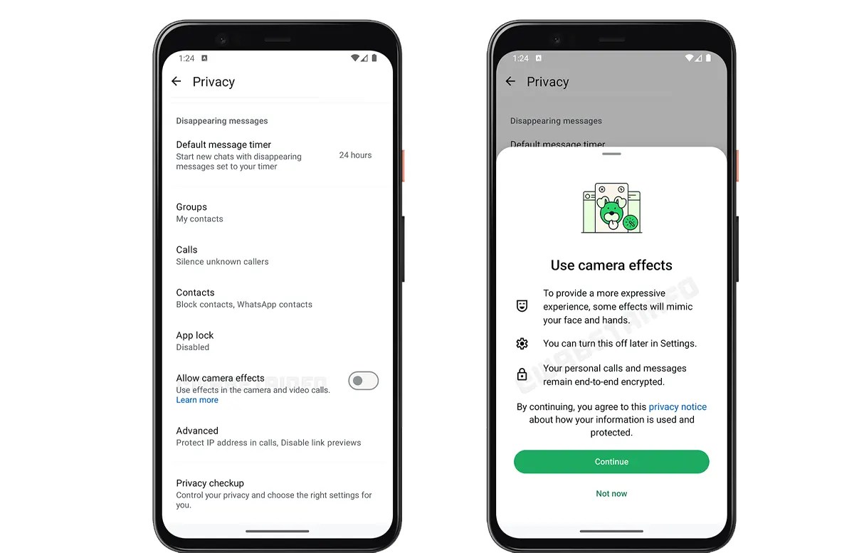 WhatsApp Camera Effects