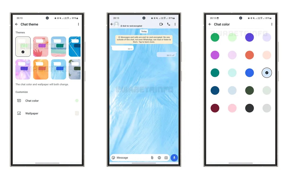 WhatsApp Chat Themes Option