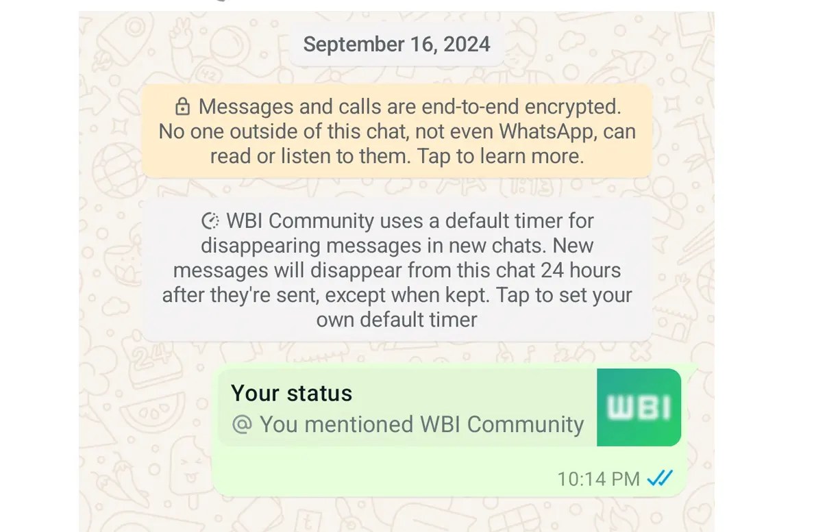 WhatsApp chat list Feature