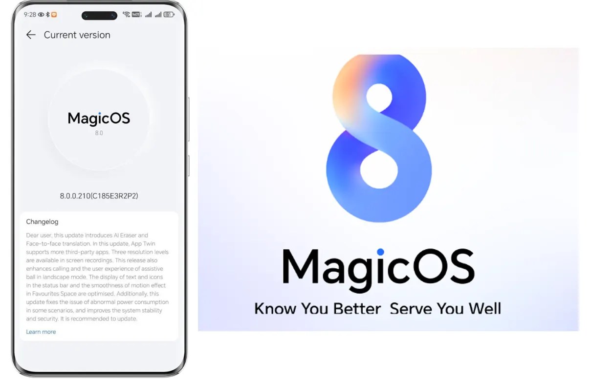 HONOR Magic6 Pro update Version 8.0.0.210