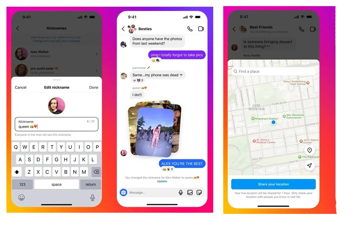 Instagram location sharing