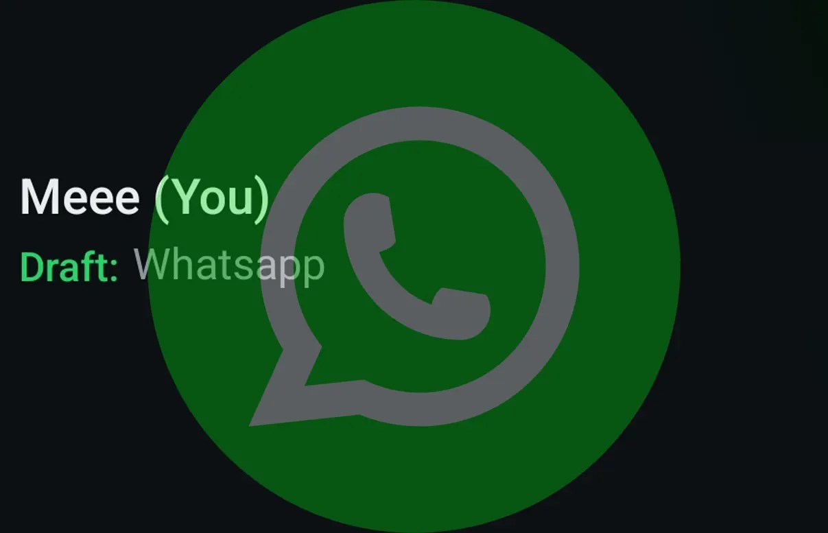 WhatsApp Draft Message Feature