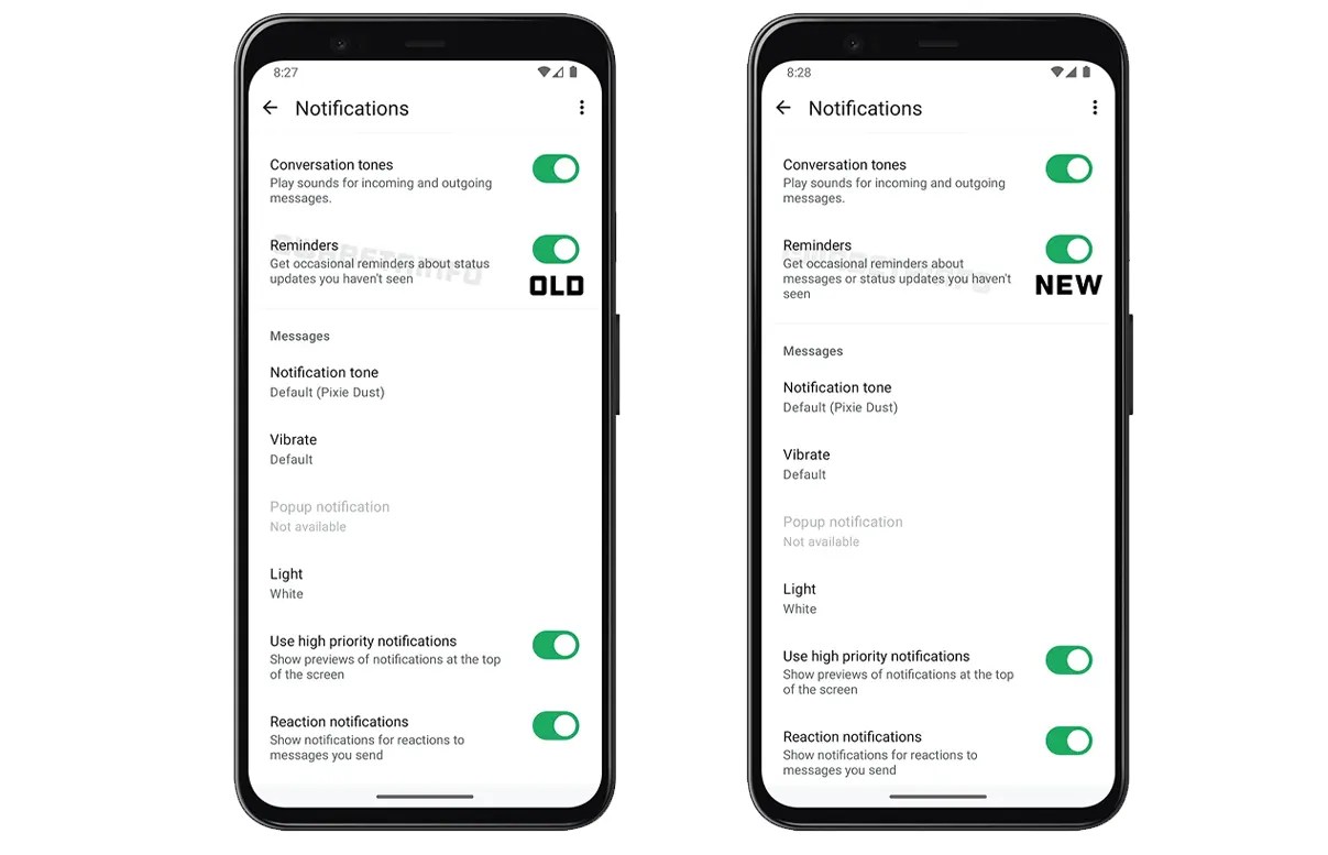 WhatsApp Message reminders