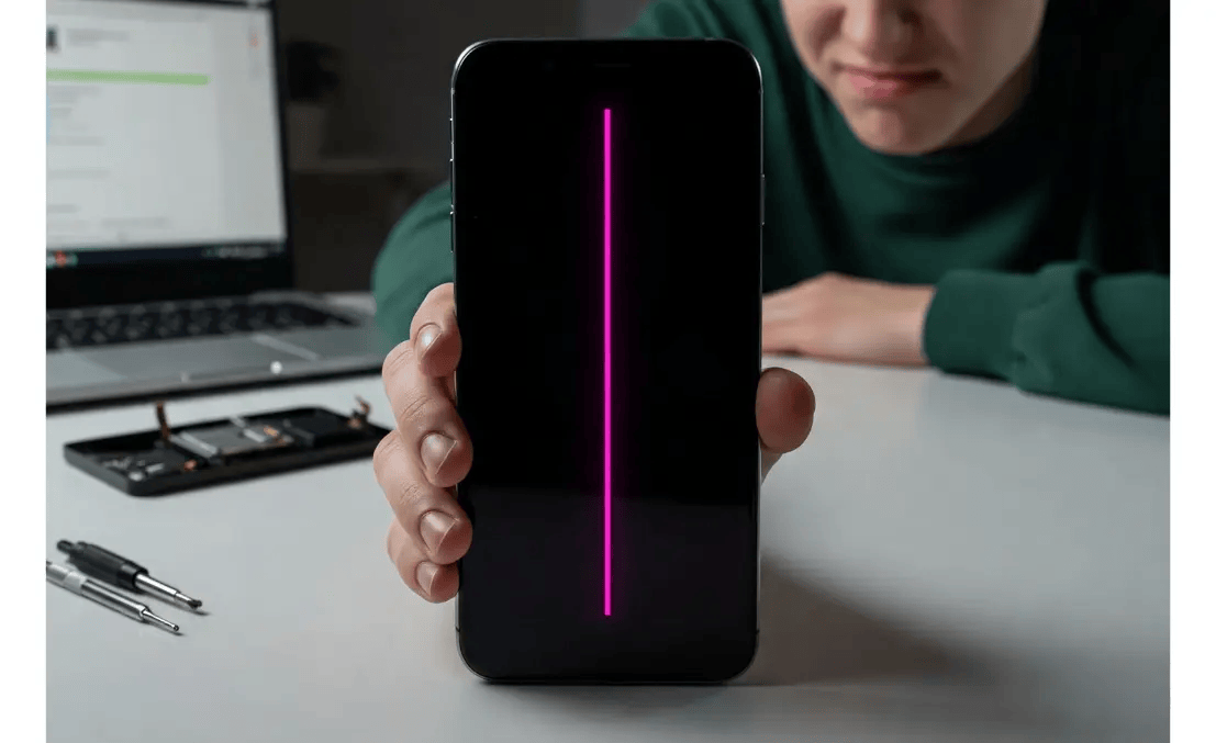 Nothing Phone Display pink line
