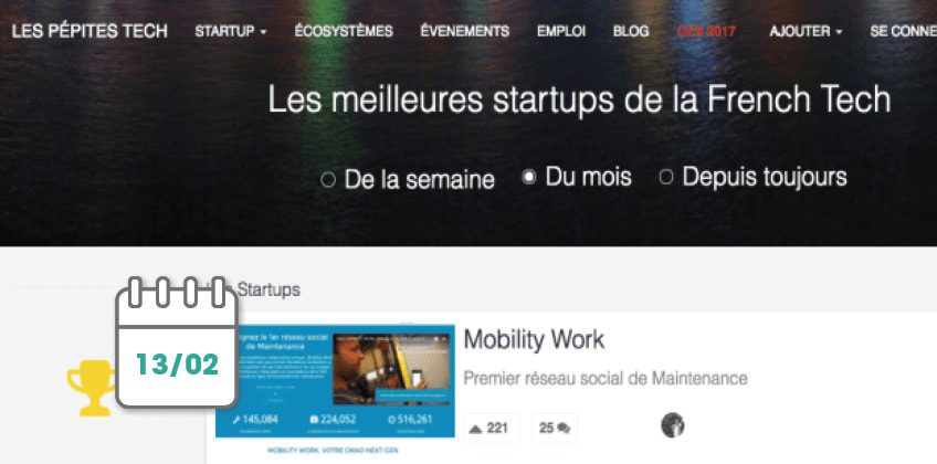 Mobility Work CMMS awarded Startup of the Month!