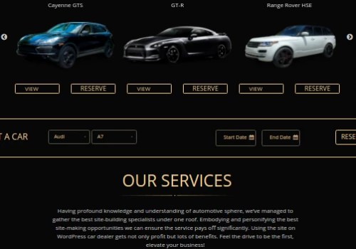 Luxurious Car Rental Website Design Mobilunity