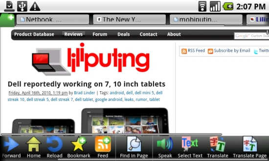 Infinity Web Browser for Android features speech to text, translation ...
