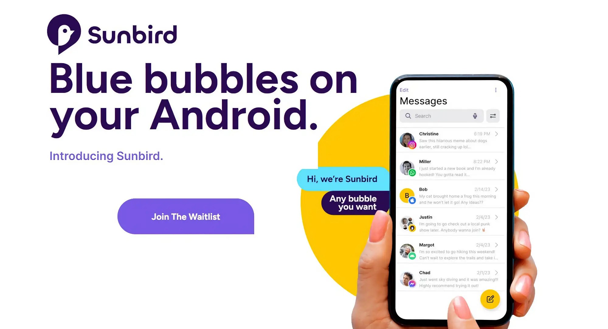 Sunbird, aplikacja obsługująca iMessage na Androidzie, jest ponownie dostępna