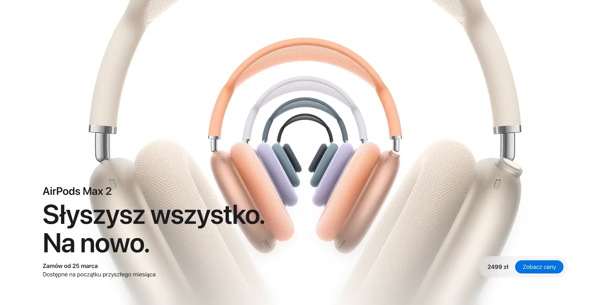 AirPods Max 2: Więcej mocy, więcej inteligencji i dźwięk bezstratny