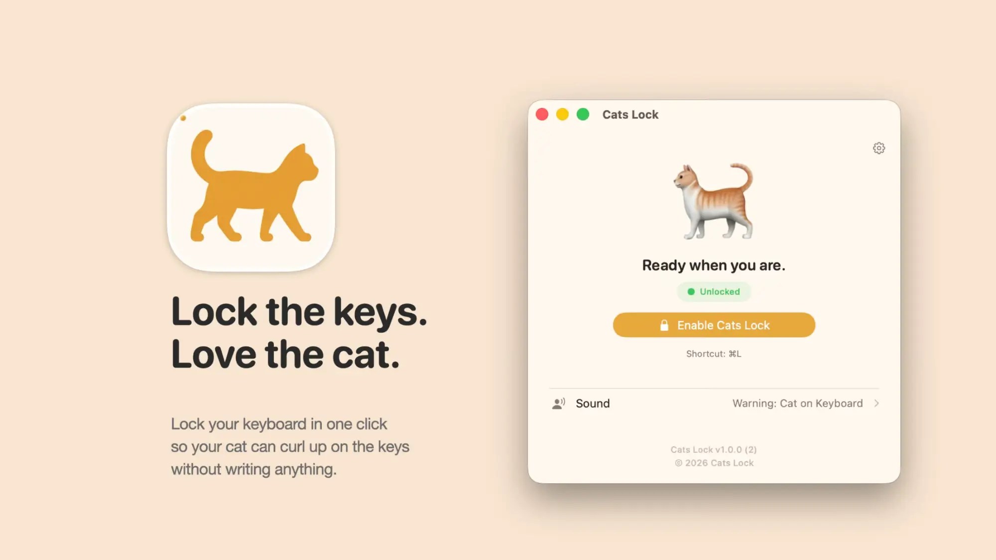 Z „Cats Lock” Twoja klawiatura na Macu wreszcie bezpieczna przed kocimi łapkami!