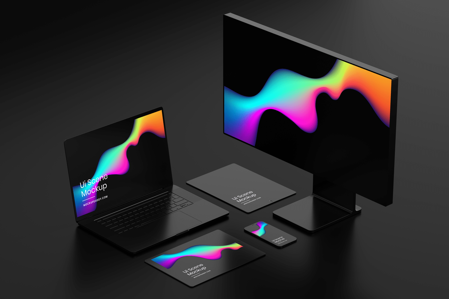 Discover 3 multi device mockup designs on dribbble. Black Devices Mockup Mockup Daddy