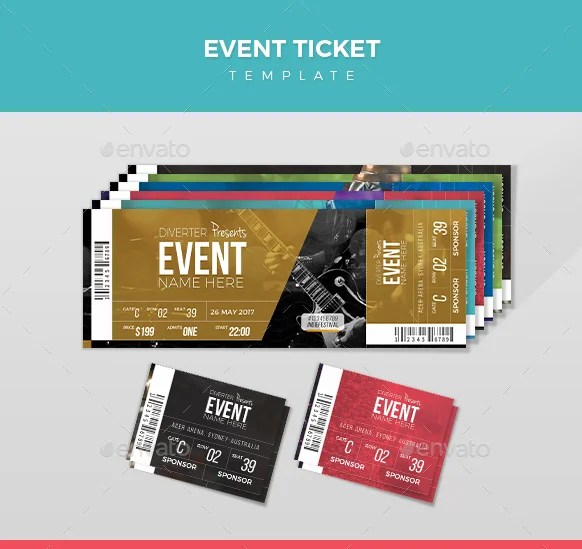 Sometimes we can branding an event, product, service, etc. 28 Premium And Free Printable Event Ticket Mockups Templates