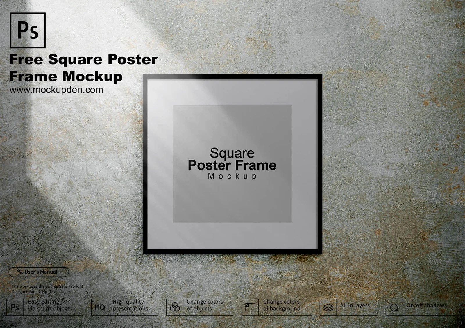 Free women holding a poster frame mockup 2 reviews. Free Square Poster Frame Mockup Psd Template Mockupden