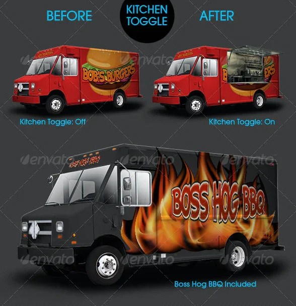 A total of 9 unique psd files are included in the pack to present your . 41 Delicious Free Food Truck Mockup Fast Food Ice Cream