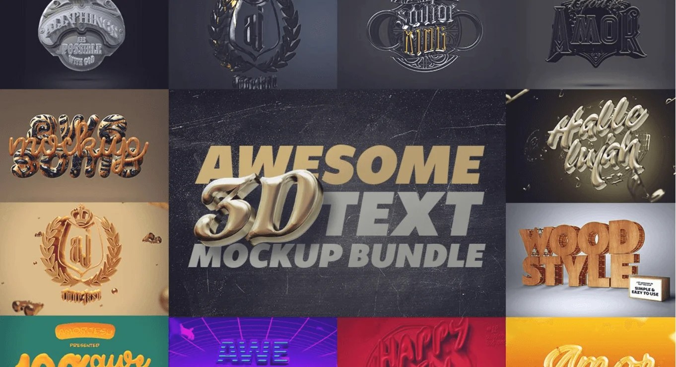 This is a striking and original 3d photoshop text effect that will give your design extra depth and make it stand. 20 Beautiful 3d Text Mockup Psd Templates 3d Font