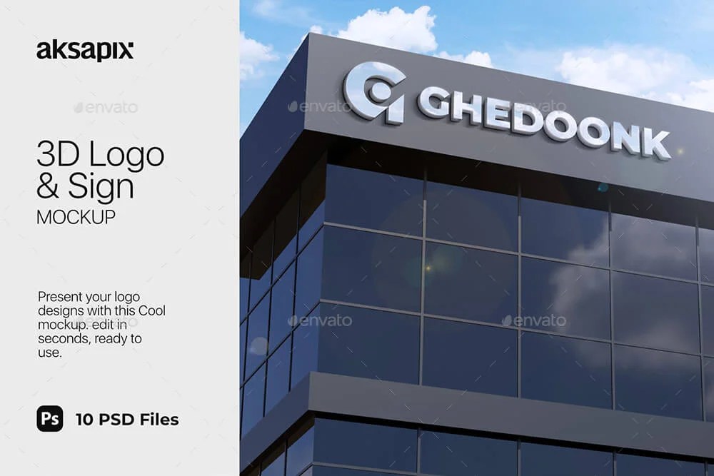 Building facade free logo mockup. 24 Unique Shop Facade Logo Mockup Psd Templates