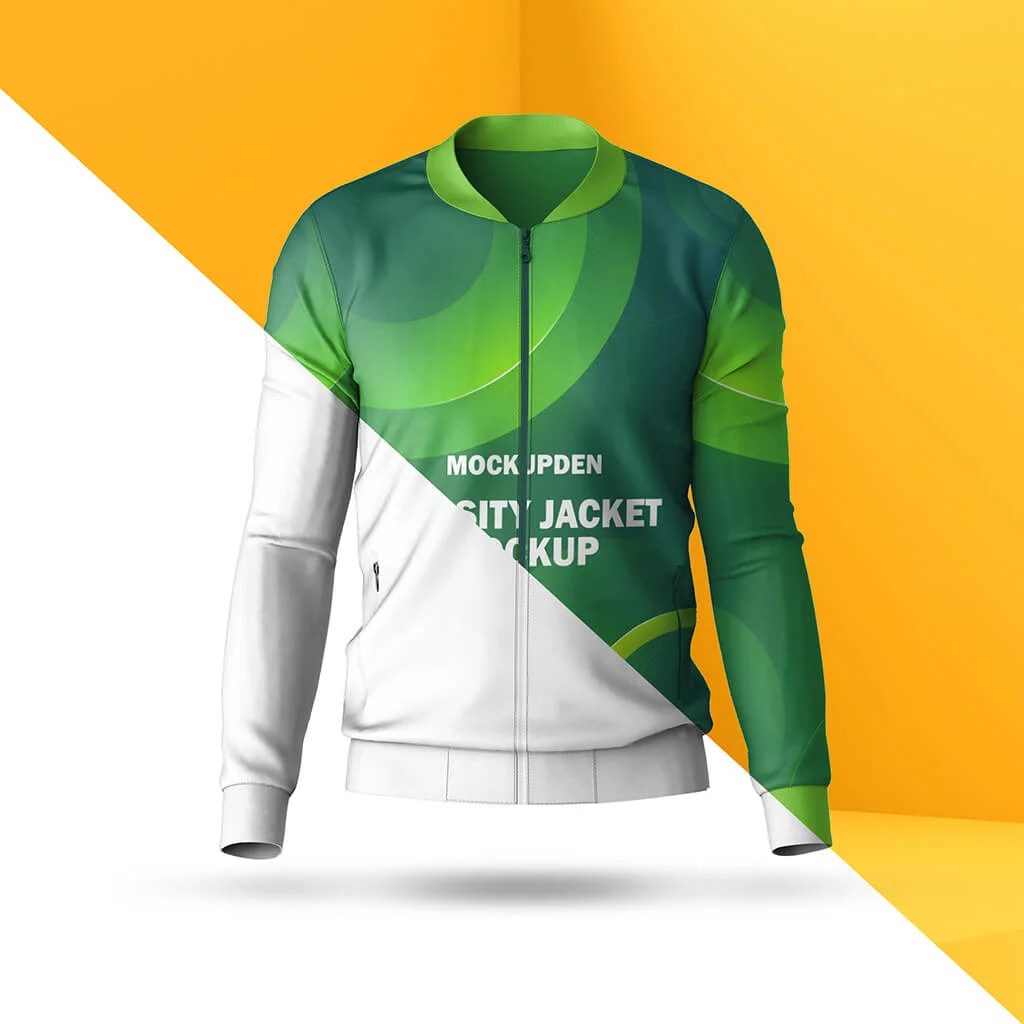 This letterman jacket mockup includes 12 smart layers. Free Varsity Jacket Mockup Psd