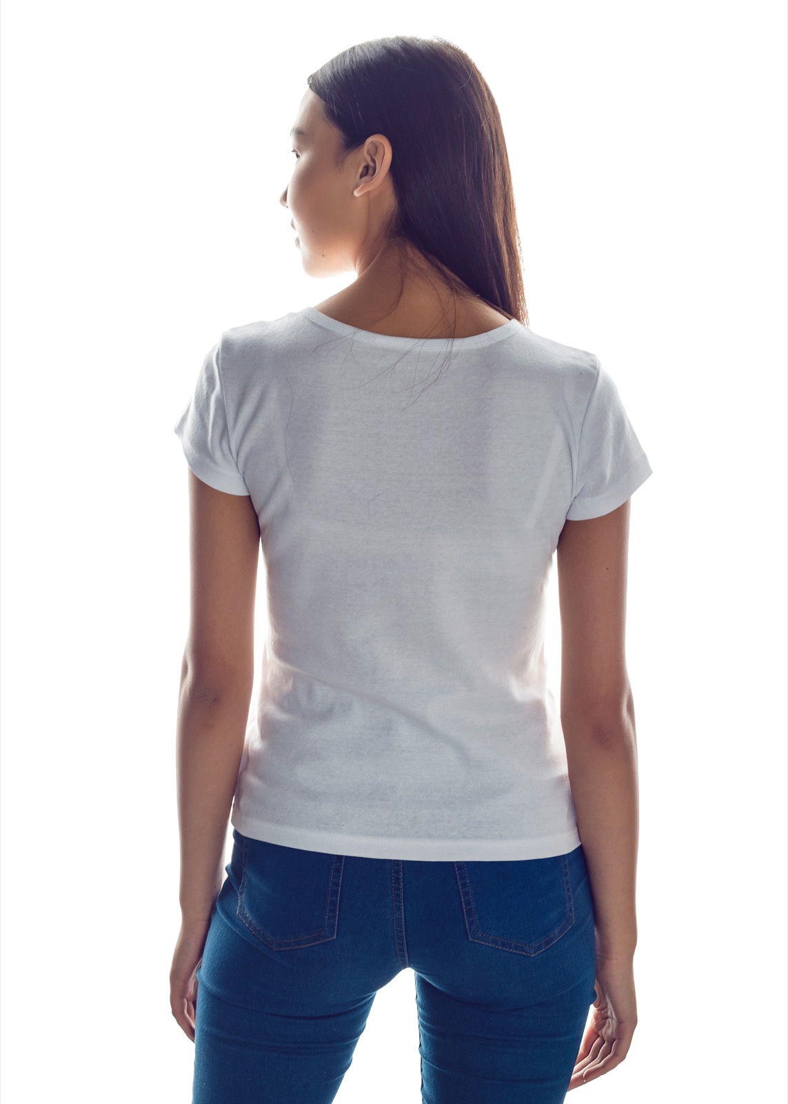 Set of grey unisex t shirt front and back mockup isolated on white background with clipping. Back Of Woman Wearing White T Shirt E Commerce T Shirt Mockup Mockup Mark