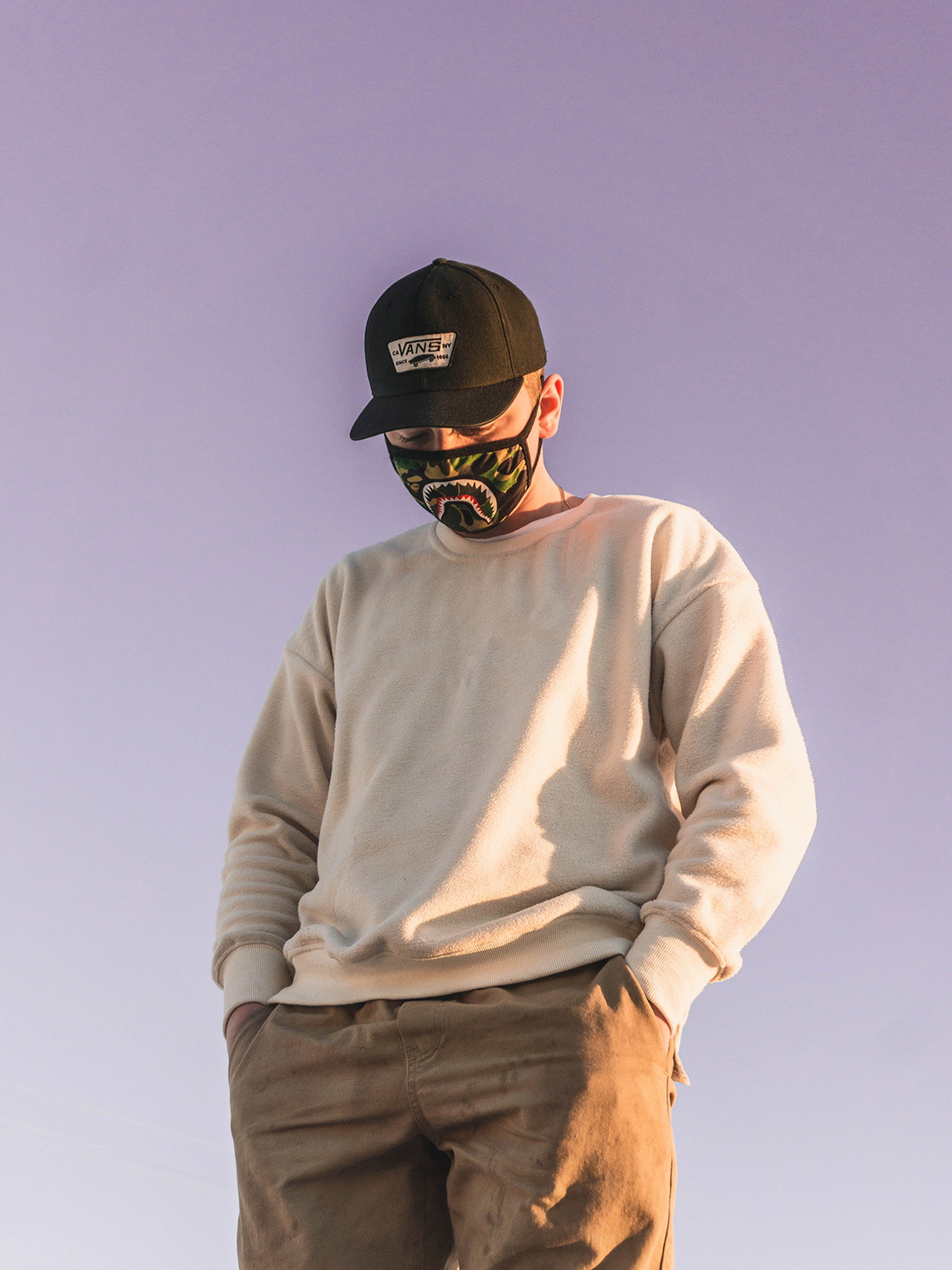 A realistic crewneck sweatshirt mockup with an option to change the colors of sleeves, cuffs and the collar to give it a unique look. Man Wearing Gray Crew Neck Sweatshirt Lifestyle Sweatshirt Mockup Mockup Mark