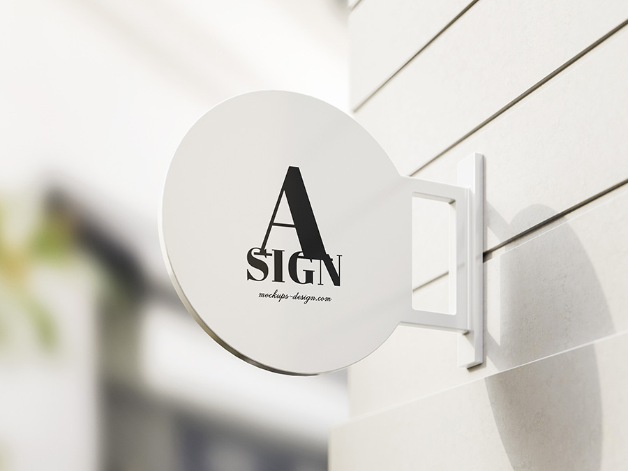 Free sign mockup Mockups Design