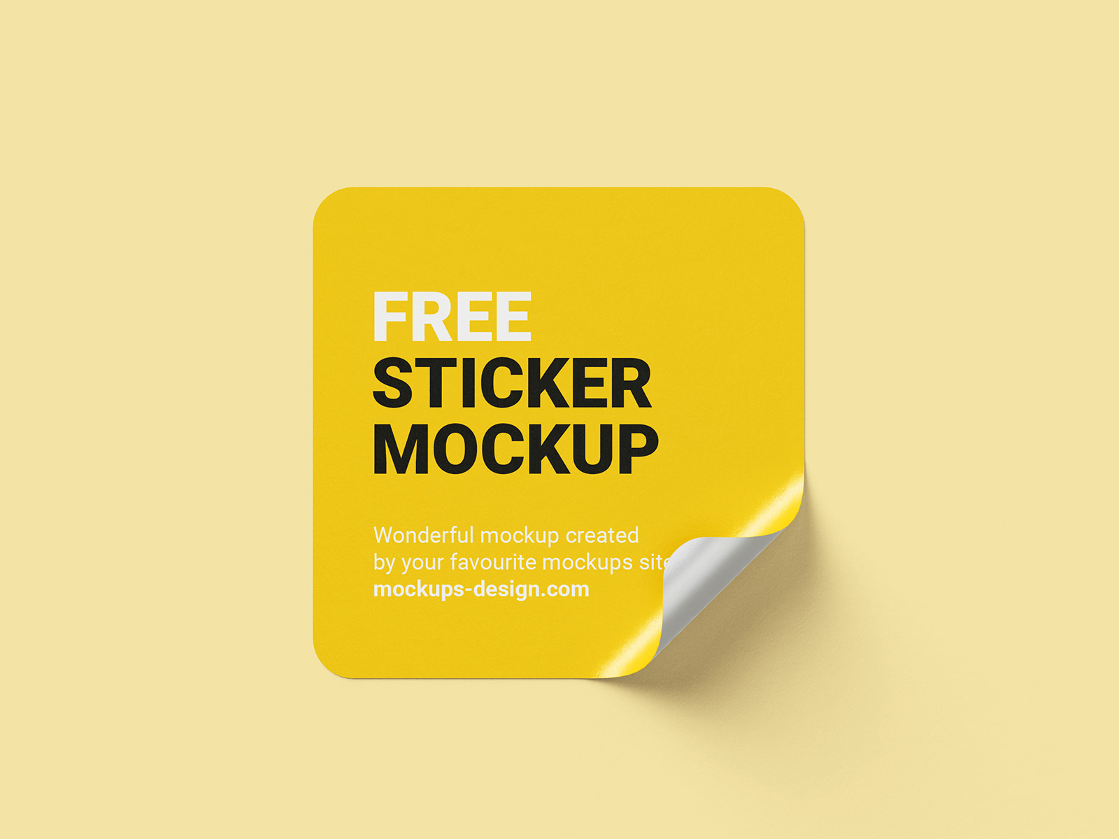Free transparent wrinkled a4 mockup. Free Square Sticker Mockup Mockups Design