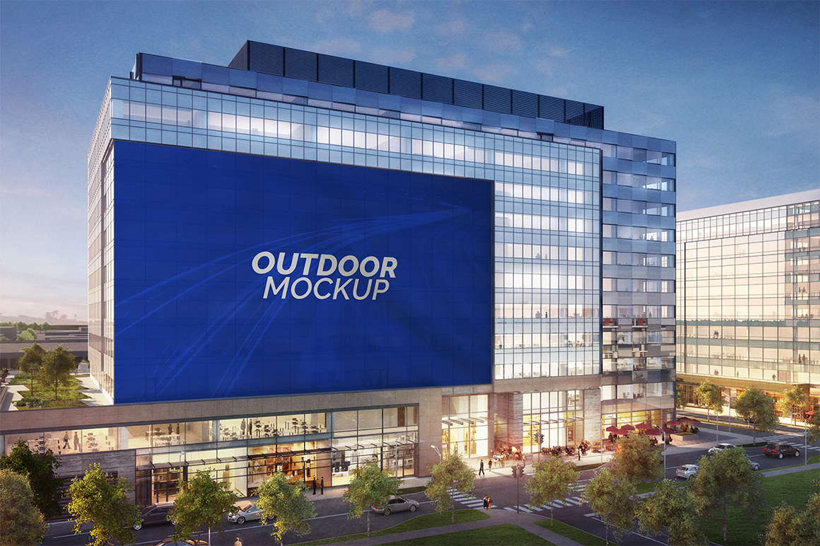 Free outdoor advertisement building billboard mockup psd. 5 Outdoor Advertising Mockups Mockupslib