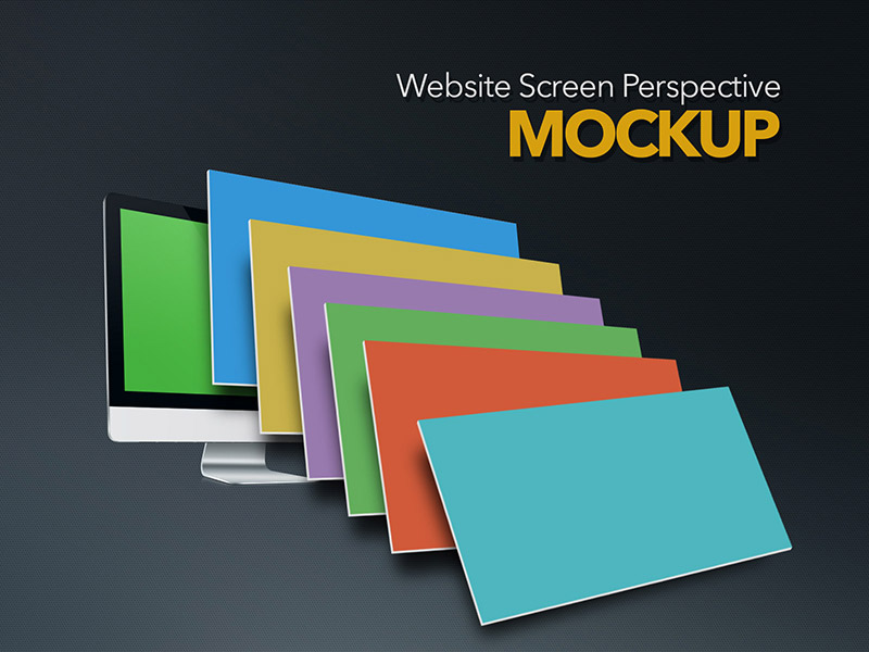Perspective mockup which displays 2 screens from a perspective angle so you can share more elaborate presentations with details. Free Perspective Web Screen Mockup Mockuptree